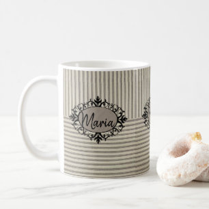 Beige Rand Mugg