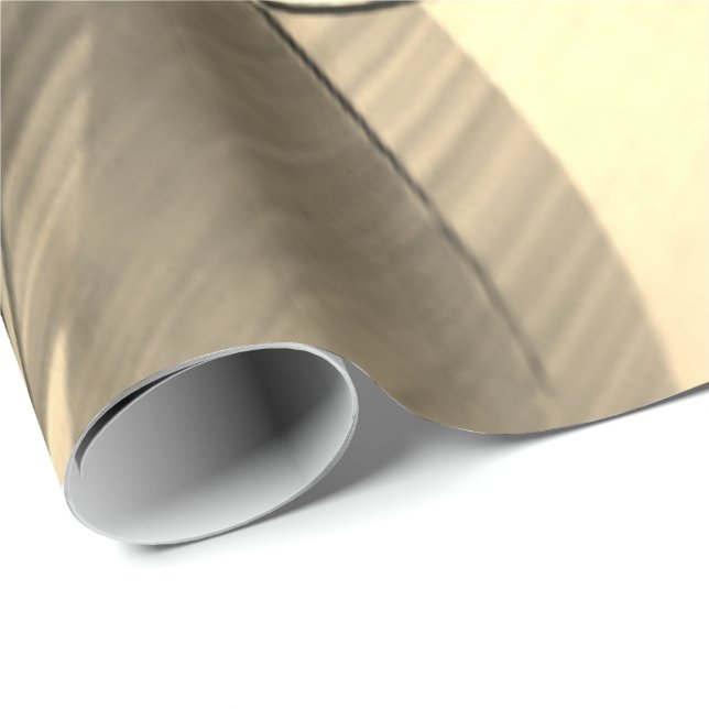 Beige rand på tonerna av beige bakgrund presentpapper (Rullad Hörn)