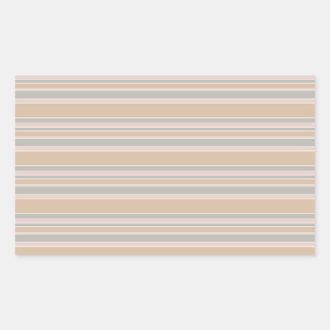 Beige rand rektangulärt klistermärke (Framsida)