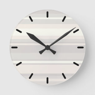 Beige rand rund klocka
