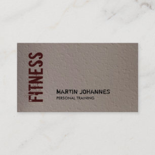 Beige Red Fitness Modern Affärskort Visitkort