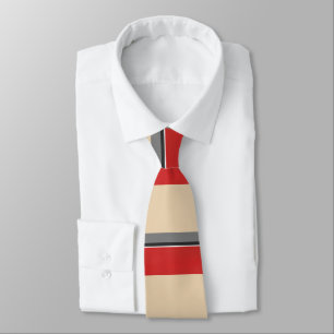 Beige Red Grått Black White Block Rand Slips