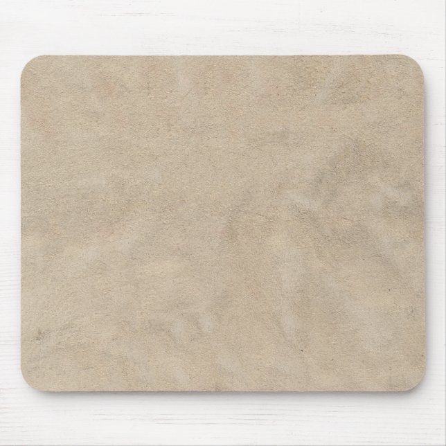 Beige Retro beställnings- Suede Musmatta (Framsidan)