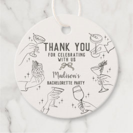 Beige Retro Cocktailparty Möhippa Efterrätt Gåvor Etiketter