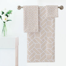 Beige Rope Pattern Towel