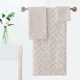 Beige Rope Pattern Towel