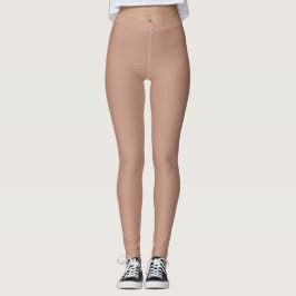 Beige Rosa Dance Workout Gym Leggings