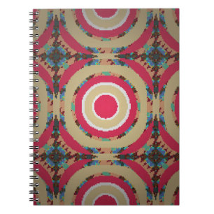 Beige, rosa och blå struktur. Abstraktens ornament Anteckningsbok