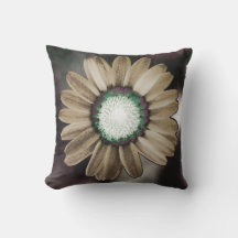 Beige Rustic Daisy Dekorativ kudde