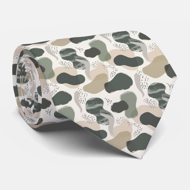 Beige & Sage Grönt Simple Boho Slips (Rullad)