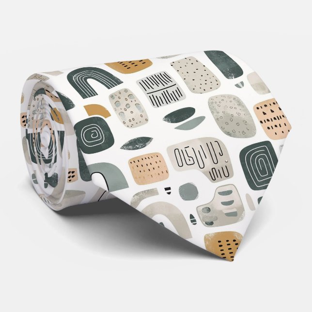 Beige & Sage Grönt Simple Boho Slips (Rullad)