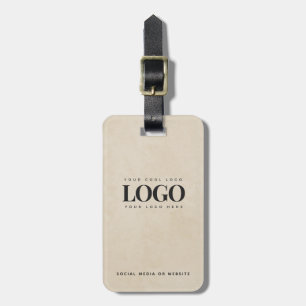 Beige Sand Add Your Company Logotyp Business Anpas Bagagebricka