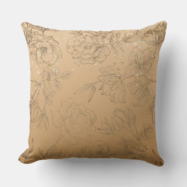 Beige Satin och Silke Kudde (Framsida)
