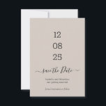 Beige Save the Date Neutral Wedding Spara Datumet<br><div class="desc">Beige Save the Date Neutral Wedding</div>