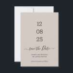 Beige Save the Date Neutral Wedding Spara Datumet<br><div class="desc">Beige Save the Date Neutral Wedding</div>