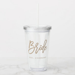 Beige Script Bride Take Away Mugg