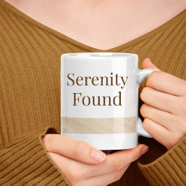 Beige Serenity Band Mug Kaffemugg