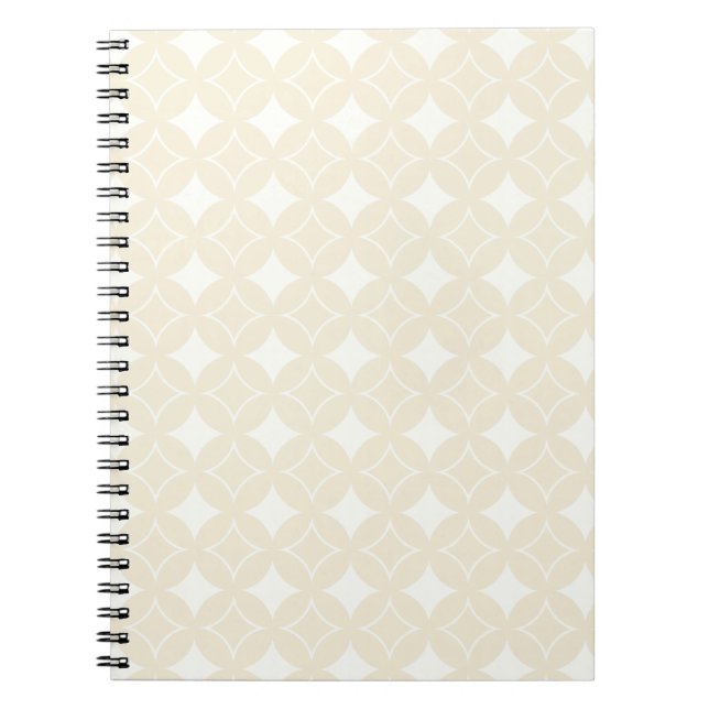 Beige shippo mönster anteckningsbok med spiral (Framsidan)