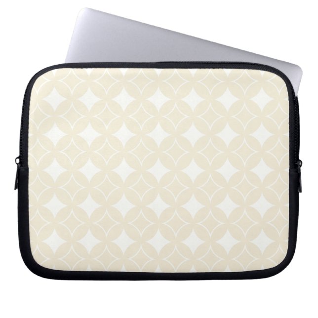 Beige shippo mönster laptop fodral (Framsidan)