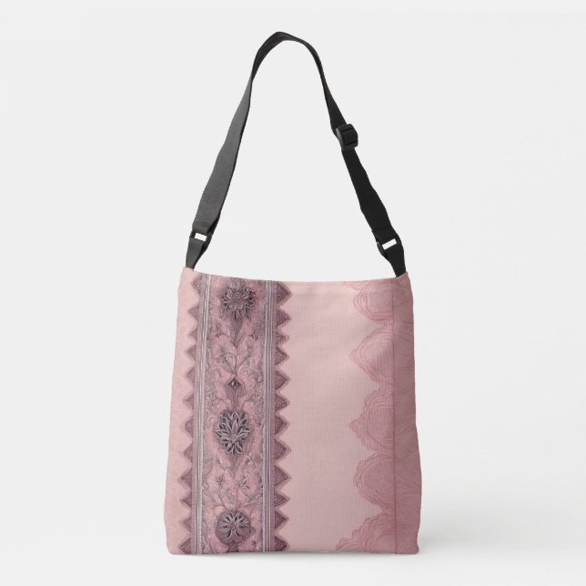 Beige & Sided AI art Axelväska (Baksida)