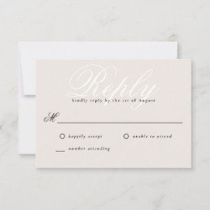 Beige Simple Modern Elegant Minimal Monogram-OSA OSA Kort
