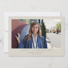 Beige Simple Modern Single Photo Studenten Meddelande