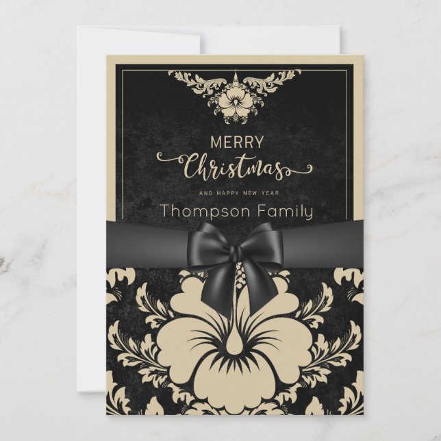 Beige skrivstil god jul och gott nytt år  inbjudningar (Framsida)