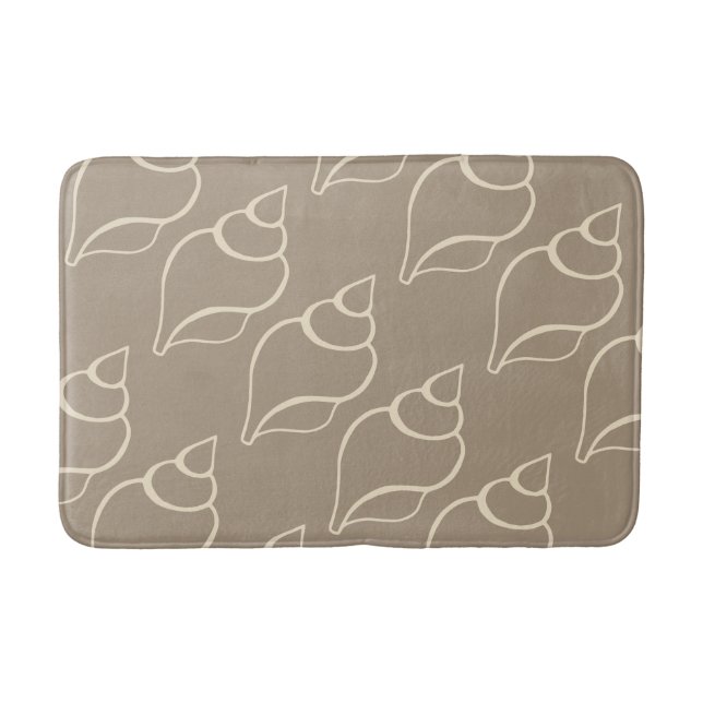 Beige Snäckors Bath Mat Badrumsmatta (Framsidan)