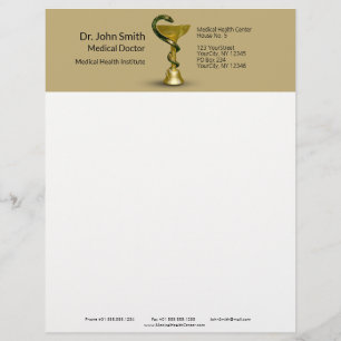 Beige Snake Bowl Medical Hygieia Guld Caduceus Brevhuvud