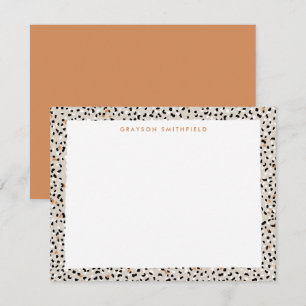Beige Snö Leopard Skriv ut personligt papperskort Inbjudningar