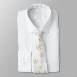 Beige Snöflingor Festive Helgdag Slips