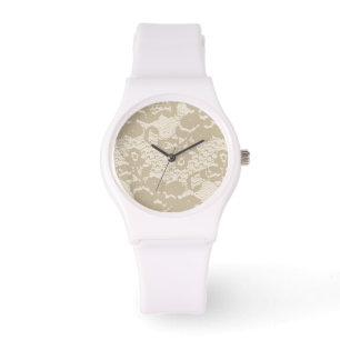 Beige snöre armbandsur