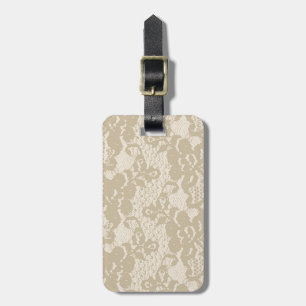 Beige snöre bagagebricka
