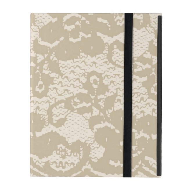 Beige snöre iPad skydd (Framsidan Closed)