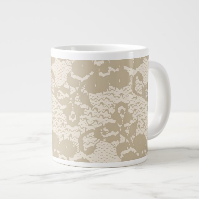 Beige snöre jumbo mugg (Framsida höger)