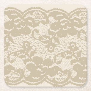 Beige snöre underlägg papper kvadrat