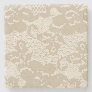 Beige snöre underlägg sten