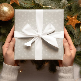 Beige Snowflake Christmas Wrapping Paper Presentpapper