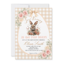 Beige Some Bunny är på väg Baby Shower