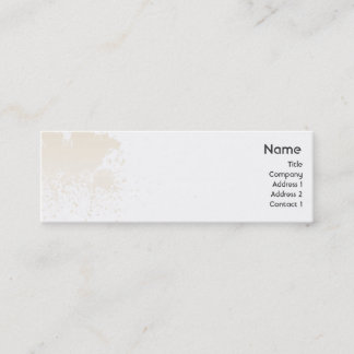 Beige Splatter - smala Mini Visitkort