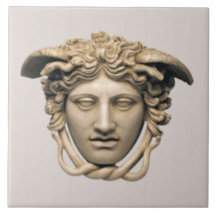 Beige Stentavla Medusa