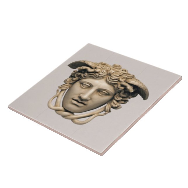 Beige Stentavla Medusa  Kakelplatta (Sidan)
