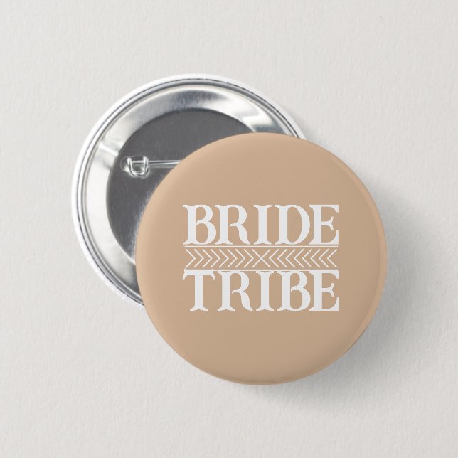 Beige Stilisad Brudstam Knapp (Framsida & baksida)
