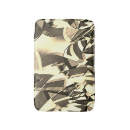 Beige streaks på en brun, förbryllad bild badrumsmatta