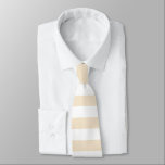 Beige Stripe Solid Färg Rand Slips<br><div class="desc">Klassisk modern,  stripe i bröllop beige och vit färg. Beige strimlade nektie för honom. Randig marskalkar.</div>