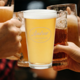 Beige Stylized Bröllop Groomsman Glaskopp