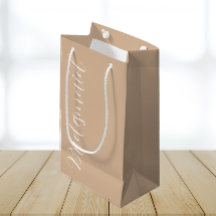 Beige Stylized Script Bröllop Bridesmaid