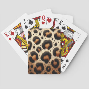 Beige & svart leopardpälsdjurstryck med prickar casinokort