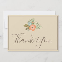 Beige Tack BeSnyval blommigt Kort