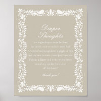 Beige Talavera Tile Diaper Thoughts Baby Shower